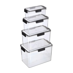 Plastic Tupperware Set - 4 Pieces